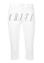 Lade das Bild in den Galerie-Viewer, Off White Damen Hose | Pants White Cropped Capri Pants | OWYA009S197130460110
