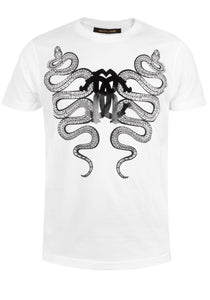Roberto Cavalli Herren T-Shirt | Shirt mit Schlangen logo | S03GL0028