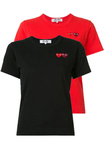 COMME DES GARCONS PLAY Damen T-Shirt | Shirt mit Logostickerei |  P1T225 BIG Heart Logo T-Shirt