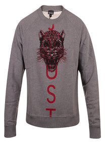 Just Cavalli Herren Pullover | Sweatshirt mit Animal-Print | S03GU0056