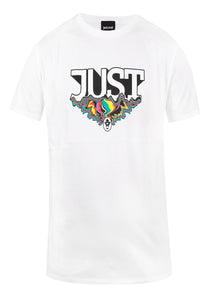 Just Cavalli Herren T-Shirt | Shirt mit Front-Print "Just" | S01GC0575