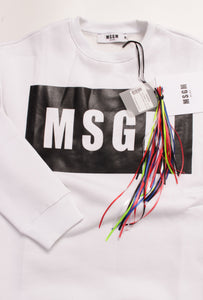 MSGM Herren Sweatshirt | Pullover Scoop Neck BOX Logo | 2440MM68
