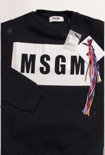 Lade das Bild in den Galerie-Viewer, MSGM Herren Sweatshirt | Pullover Scoop Neck BOX Logo | 2440MM68
