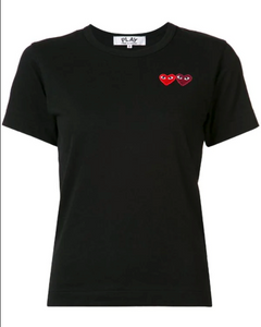 COMME DES GARCONS PLAY Damen T-Shirt | Shirt mit Logostickerei |  P1T225 BIG Heart Logo T-Shirt