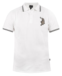 Just Cavalli Herren Poloshirt | Polohemd mit Brust-Patch & Kontrastnähten | S01GC0440