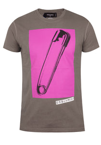 Dsquared2 Herren T-Shirt | Frontprint & Stretchmateria | Paperclip