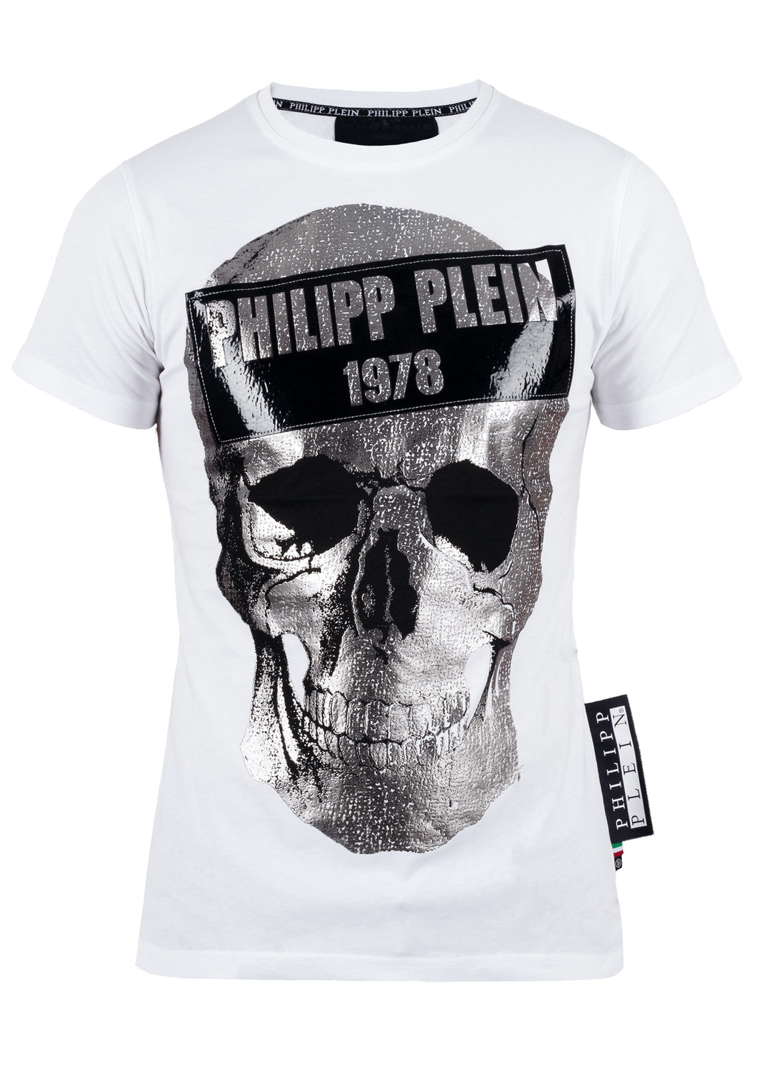 Philipp Plein Herren T-Shirt | S19 CMTK3075 PJY002N | ROUND NECK SKULL WHITE