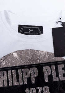 Philipp Plein Herren T-Shirt | S19 CMTK3075 PJY002N | ROUND NECK SKULL WHITE