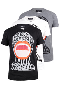 Dsquared2 Herren T-Shirt | Frontprint & Stretchmaterial | Mouth