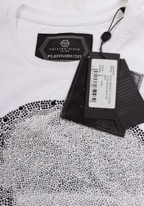 Philipp Plein Herren T-Shirt | S19C MTK3231 PJY002N | Platinum CUT SS SKULL