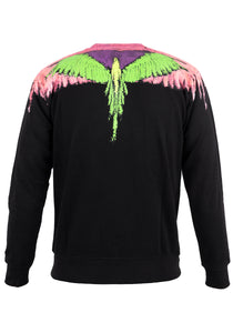 Marcelo Burlon Herren Sweatshirt | CMBA009S19630025 | Fluo Glitch Wings
