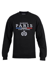 Balenciaga Herren Sweatshirt | Gesticktes Logo &  | 40 Rue De Sevres | 570807TGV491000