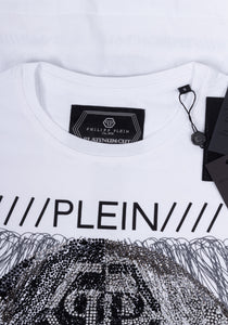Philipp Plein Herren T-Shirt | S19 CMTK3096 PJY002N  | NECK SKULL