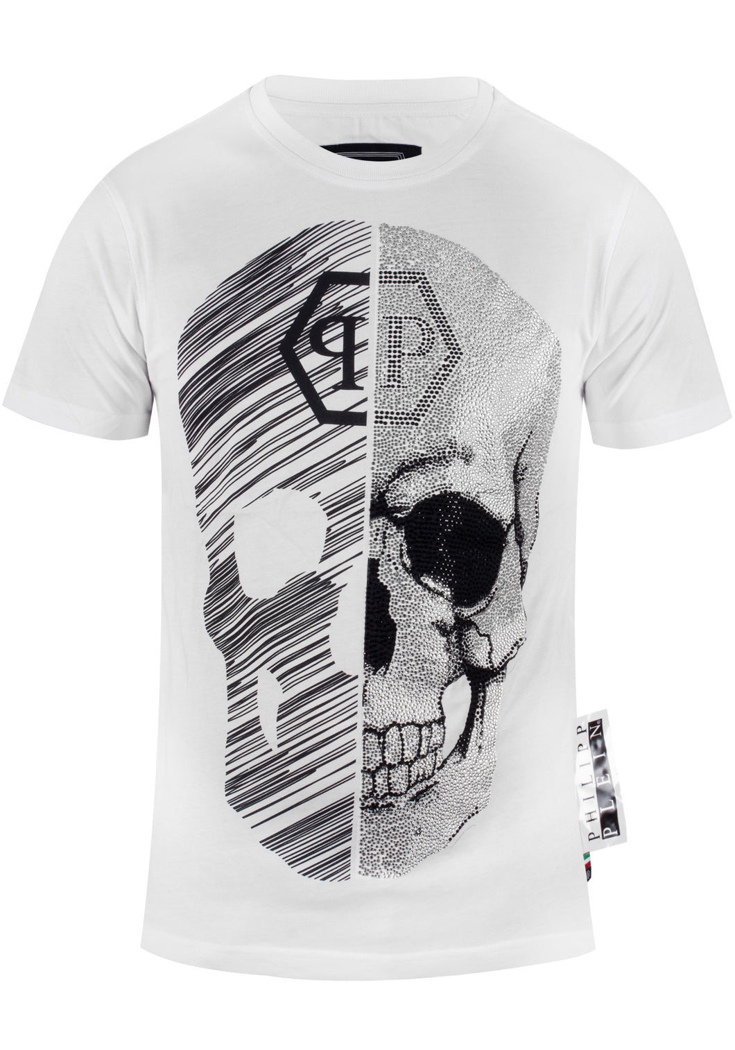 Philipp Plein Herren T-Shirt | P19 CMTK3336 PJY002N | NECK SKULL SS White