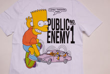 Lade das Bild in den Galerie-Viewer, Off-White Herren T-Shirt | T-Shirt mit Bart Simpson Front- &amp; Back-Prints

