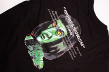 Lade das Bild in den Galerie-Viewer, Off-White Herren T-Shirt | Shirt mit Front- &amp; Back-Prints im Graffiti-Look &amp; Lettering | Green Man
