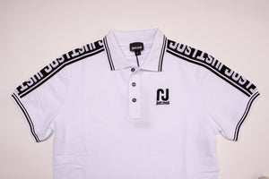 Just Cavalli Herren Poloshirt | Polohemd mit Logo-Stickerei & Kontrastnähten | S03GL0017