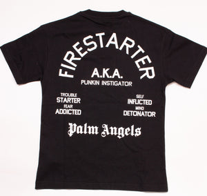 Palm Angels Herren T-Shirt | Shirt mit Front- & Back-Prints | Burning Skeleton PMAA001R20413034