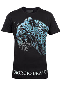 Giorgio Brato Herren T-Shirt | Aufwendige Front Applikation | Fearless