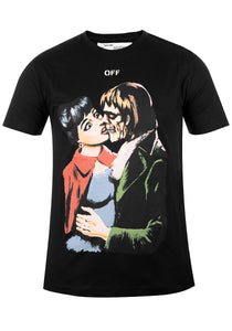 Off White Herren T-Shirt | Desiger Style ID: OMAA027R191850031088 & Front- und Backprint | Black Kiss