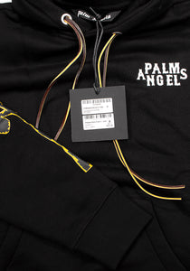 Palm Angels Herren Hoodie | Designer Style ID: PMBB058E20FLE0111025  Lederkordelzug | Side Roses