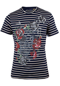 Etro Herren T-Shirt | Skull-Print & Made in Italy | Stripe