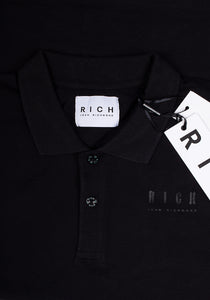 John Richmond Herren Poloshirt | Gummiertes Brust-Logo & Hochwertiges Baumwollmaterial | Small Logo