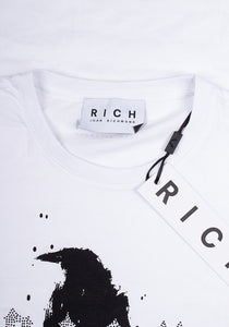 John Richmond Herren T-Shirt | Strass-Applikation & Hochwertiges Baumwollmaterial | Raven