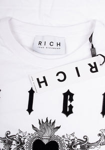 John Richmond Herren T-Shirt | Aufwändiger Front-Print & Hochwertiges Baumwollmaterial | Heart