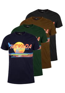 Dsquared2 Herren T-Shirt | Frontprint & Stretchmaterial | Nevada - Cowboys Heaven