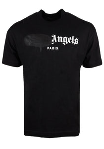 Palm Angels Herren T-Shirt | Palm Angels Herren T-Shirt Paris Sprayed Logo