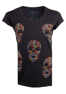 Philipp Plein Damen T-Shirt | Neck SS "Balinary Skulled"