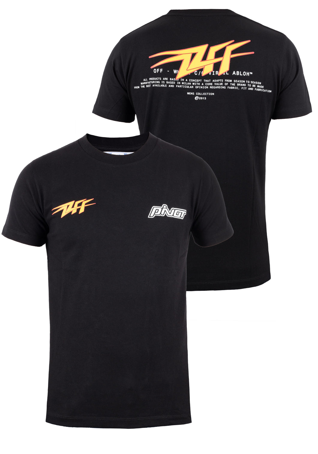Off White Herren T-Shirt | OMAA027E20JER0151018 | Thunder Popover relaxed-fit T-shirt