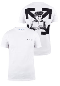 Off White Herren T-Shirt | OMAA027F20FAB0080110 | UO T-Shirt Pencil Arch Slim