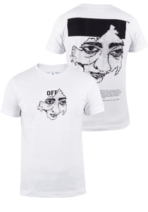 Off White Herren T-Shirt | OMAA027F20FAB0150110 | Gazer S/S Slim Tee White Black