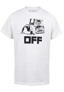 Off White Herren T-Shirt | WORLD CATERPILLA S/S OVER WHITE BLACK