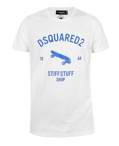 Dsquared2 Herren T-Shirt | Shirt mit Skateboard Print | Stiff Stuff Shop C87FP07751