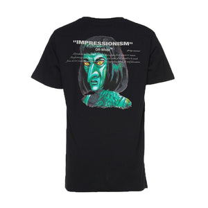 Off-White Herren T-Shirt | Shirt mit Front- & Back-Prints im Graffiti-Look & Lettering | Green Man